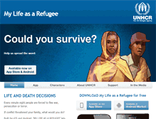 Tablet Screenshot of mylifeasarefugee.org